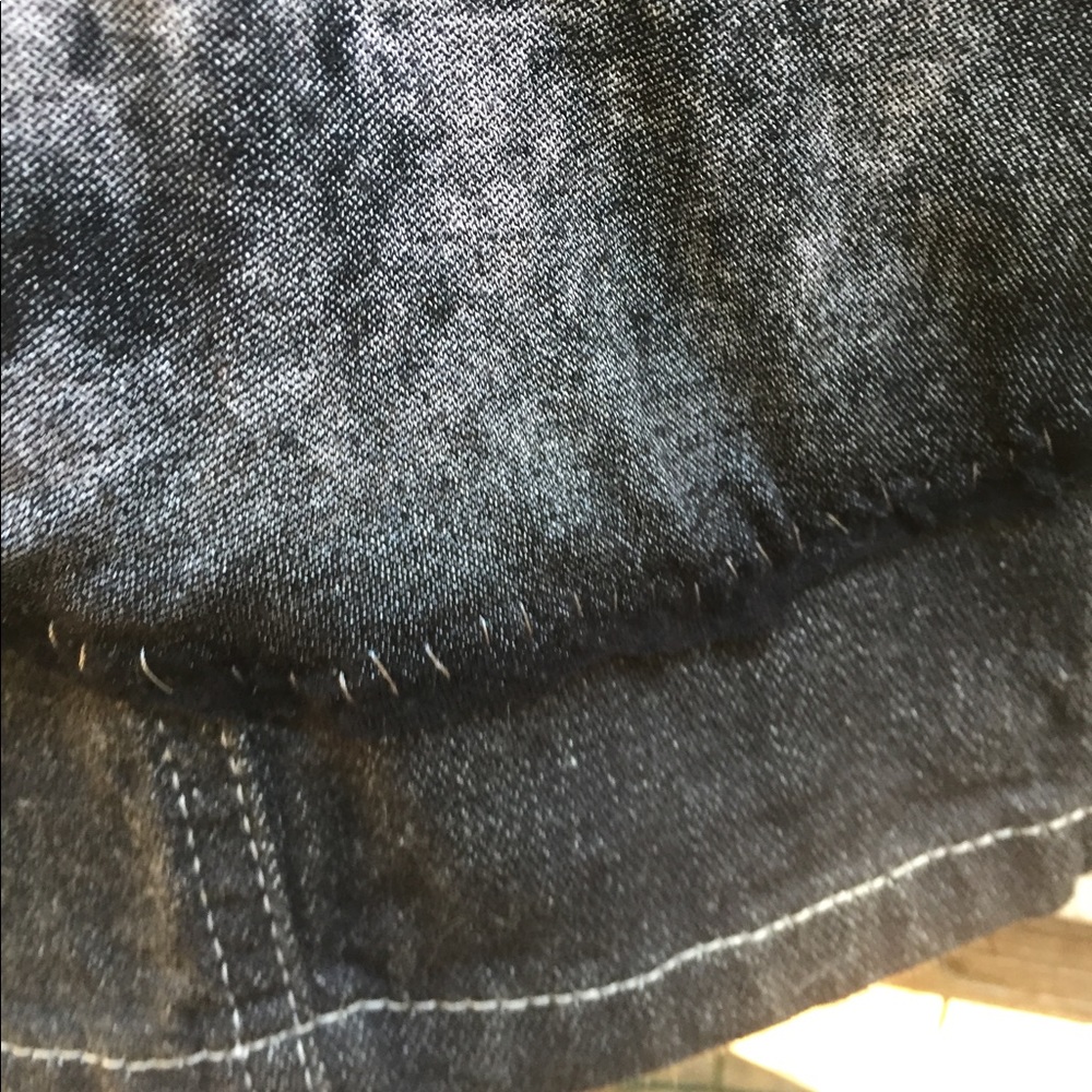 Kreativekristen wolf embellished black  vintage gray denim jacket  HP26x6 - Picture 12 of 16